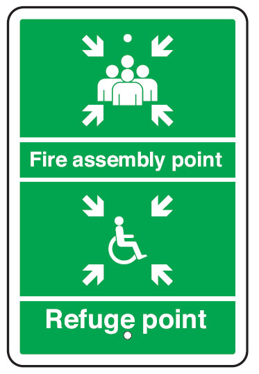Exit And Assembly Signs - Fire Assembly Point Refuge Point