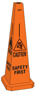 Safety Floor Cones - Safety First Orange 89cm