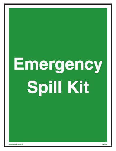 Brady Spill Kit Signs  - Emergency Spill Kit, Pack of 5