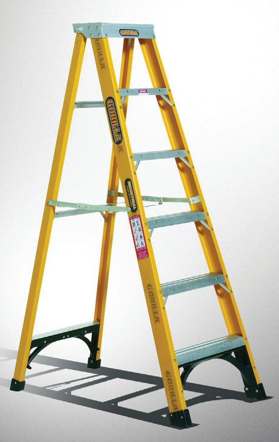 Gorilla Single Sided Industrial Step Ladders