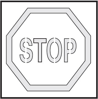 Safety Stencils - Stop