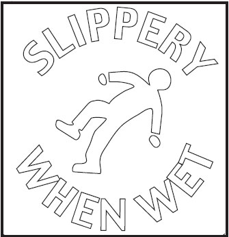 Safety Stencils - Slippery When Wet