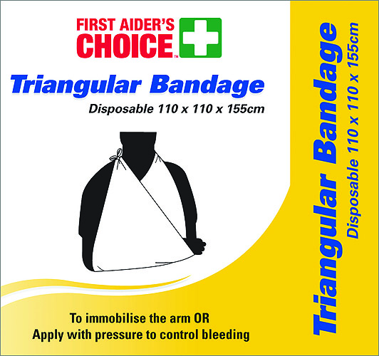 First Aiders Choice Fac Triangular Cloth Bandage 110Cmx155Cm