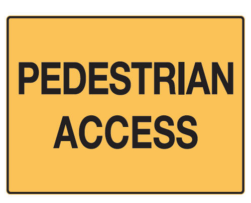 Building Site Sign Polypropylene - Pedestrian Access