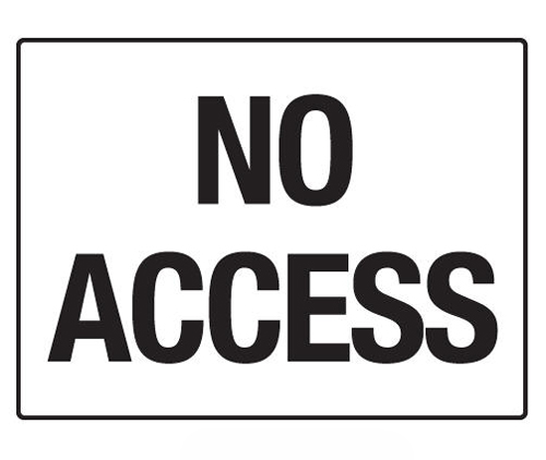 Building Site Sign Polypropylene - No Access