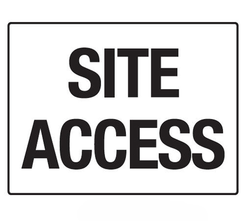 Building Site Sign Polypropylene - Site Access