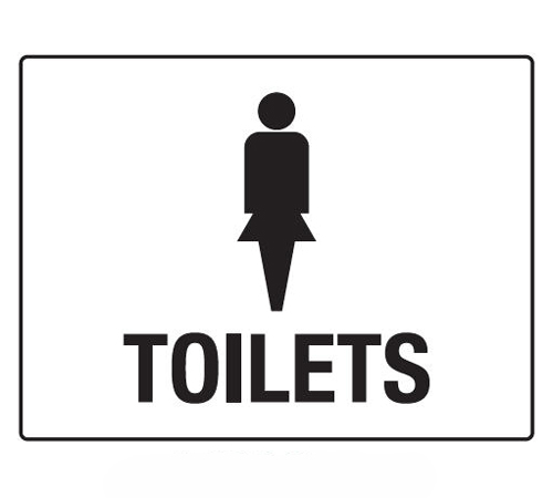 Building Site Sign Polypropylene - Toilets (F)