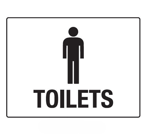 Building Site Sign Polypropylene - Toilets (M)