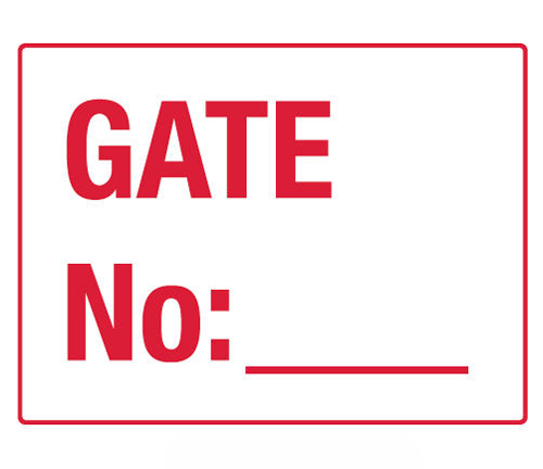 Building Site Sign Polypropylene - Gate No:__
