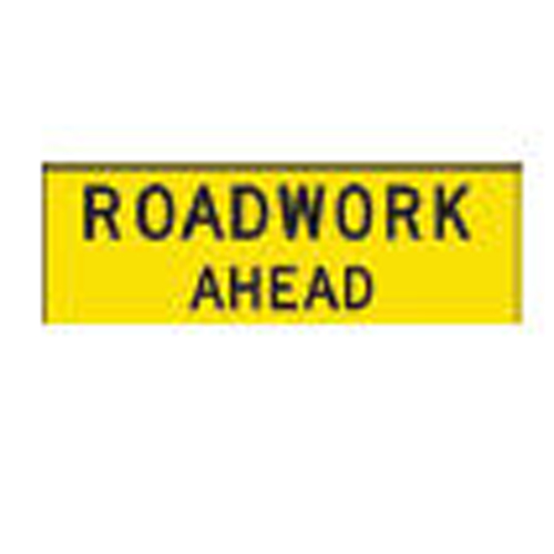 Box Edge Sign - Road Work Ahead 900 x 1200mm (Class 1 Ref)