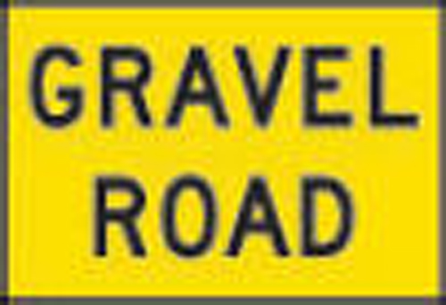 Box Edge Signs - Gravel Road 900 x 600mm (Class 1 Ref)