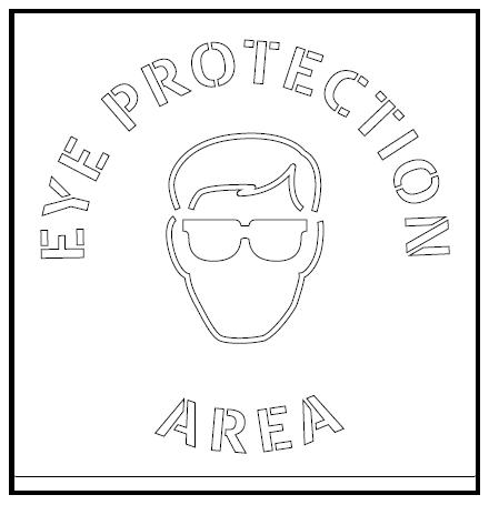 Eye Protection Safety Stencil
