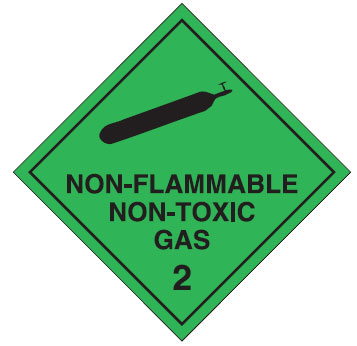 Hazardous Material Placards, Label - Non Flammable Non Toxic