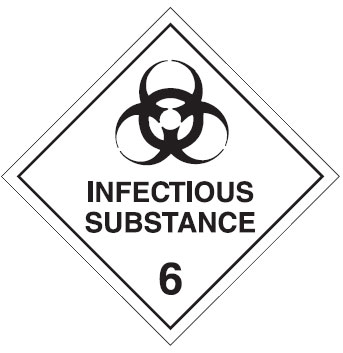 Hazardous Material Placards, Label - Infectious Substance 6