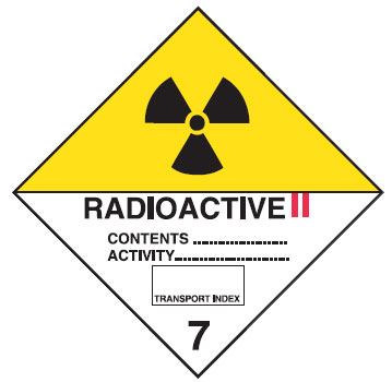 Hazardous Material Placards, Label - Radioactive Ii