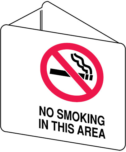 Three Dimensional Signs - No Smoking In This Area W/Picto