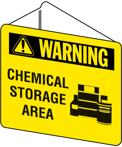 Three Dimensional Signs - Chemical Storage Area