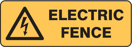 Garden & Lawn Signs - Electric Fence W/Picto