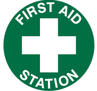 Safety Floor Marker - First Aid Station