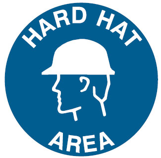 Safety Floor Marker - Hard Hat Area