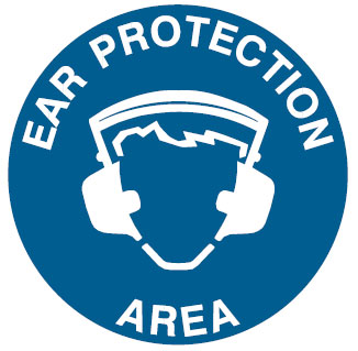 Safety Floor Marker - Ear Protection Area