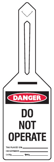 Self Locking Safety Tags - Danger Do Not Operate