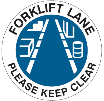 Safety Forklift Floor Marker - Forklift Lane Please Keep Clear
