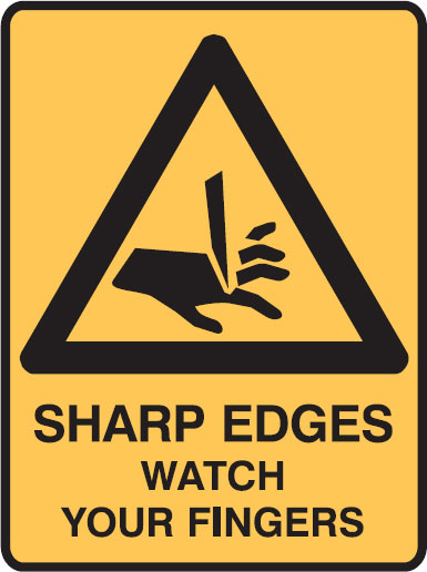 Small Labels - Sharp Edges Watch Your Fingers
