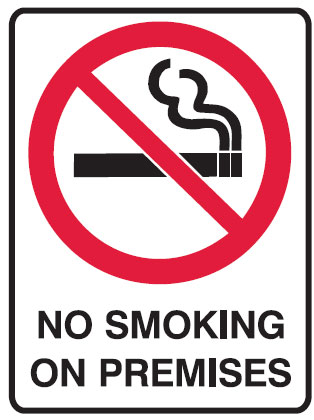Small Labels - No Smoking On Premises