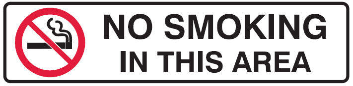 Mini Graphic Signs  - No Smoking In This Area