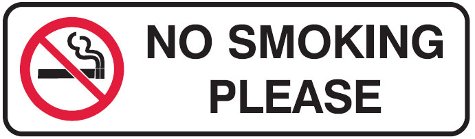 Mini Graphic Signs - No Smoking Please