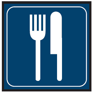 Graphic Symbol Signs - Knife & Fork Picto