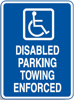Disabled Signs - Disabled Parking Towing Enforced W/Picto