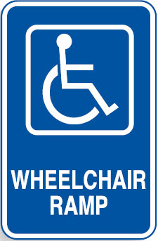 Disabled Signs - Wheelchair Ramp W/Picto