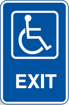 Disabled Signs - Exit W/Picto