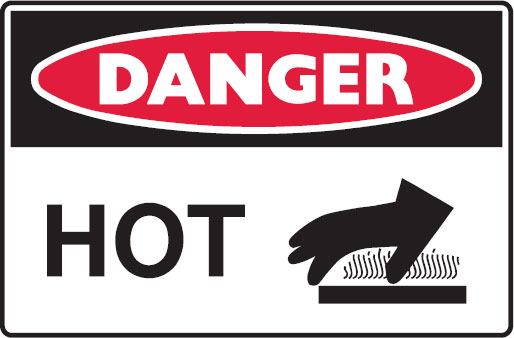 Graphic Warning Signs - Hot