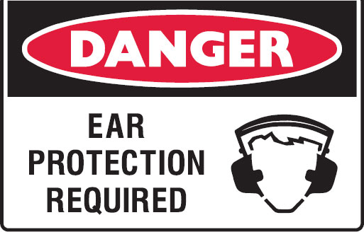 Graphic Warning Signs - Ear Protection Required