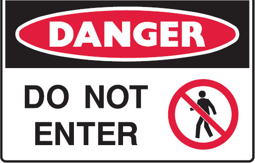 Graphic Warning Signs - Do Not Enter
