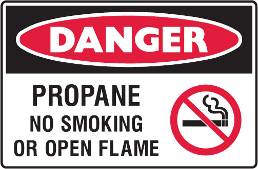 Graphic Warning Signs - Oxygen In Use No Smoking Or Open Flames