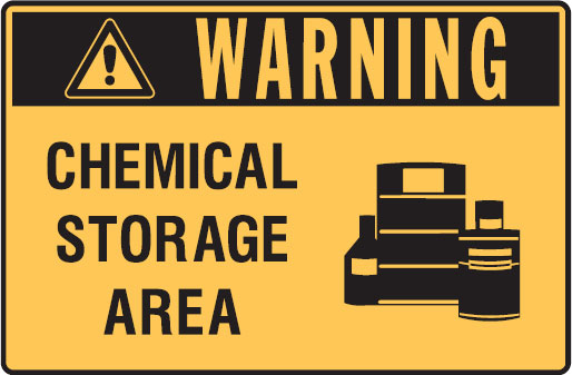 Graphic Warning Signs - Chemical Storage Area
