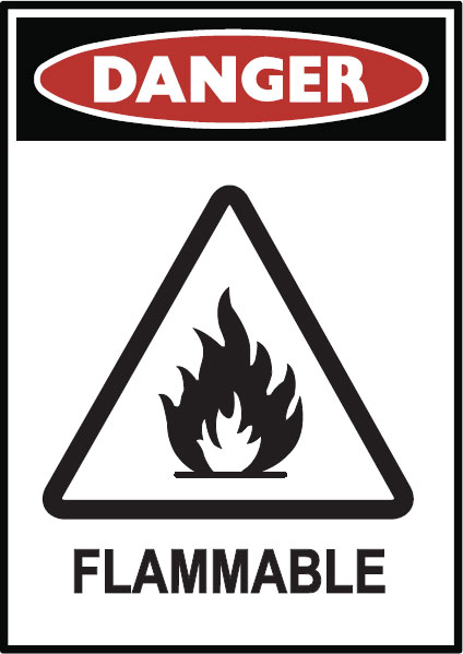 Graphic Danger Labels  - Flammable