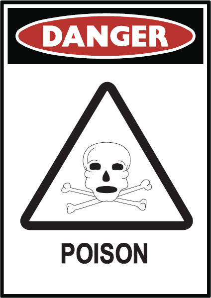 Graphic Danger Labels  - Poison