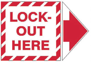 Add-An Arrow Lockout Labels - Lock-Out Here