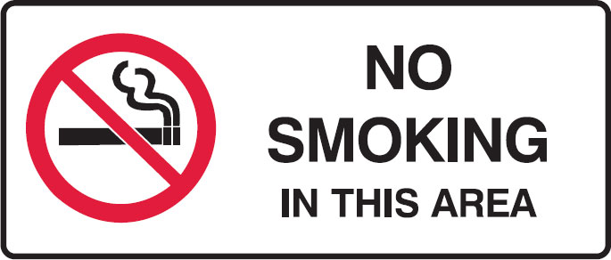 Prohibition Signs - No Smoking In This Area