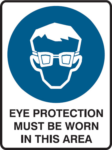 Small Labels - Eye Protection Must Be Worn In This Area
