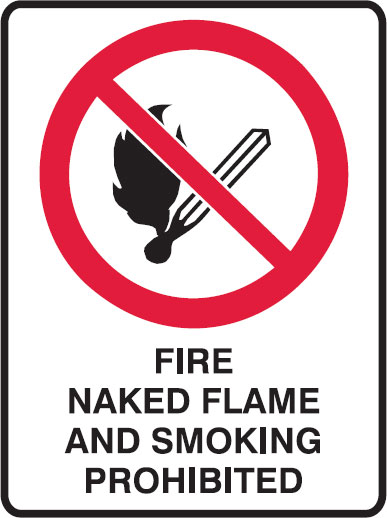 Small Labels - Fire Naked Flame And Smoking Prohibited