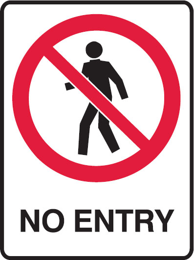 Small Labels - No Entry