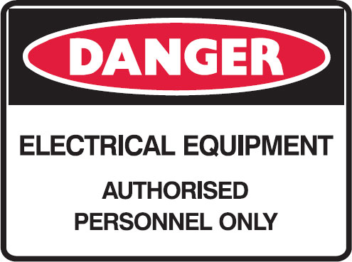Small Labels - Electrical Equipment Authorised Personnel Only