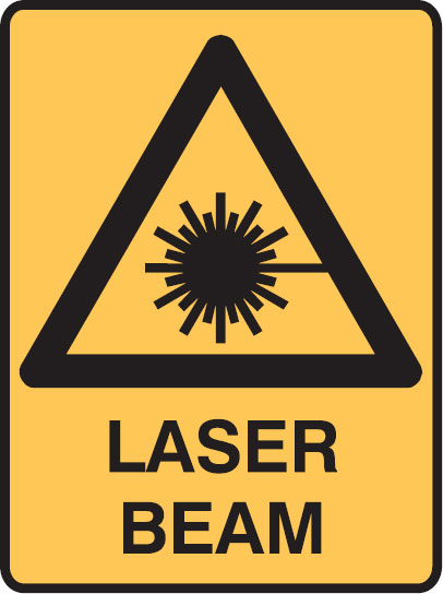 Radiation/Laser Signs - Laser Beam W/Picto