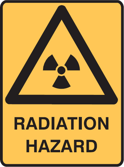 Radiation/Laser Signs - Radiation Hazard W/Picto